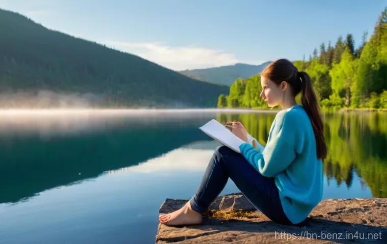벤츠 S클래스의 최신 안전 기술 - **Prompt 1: A Serene Lakeside Morning**
    "A young woman, approximately 20-25 years old, with long...